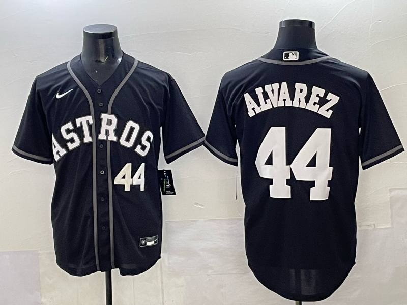 Men Houston Astros #44 Alvarez Black Nike 2025 MLB Jersey 001